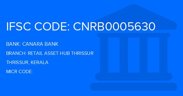 Canara Bank Retail Asset Hub Thrissur Branch IFSC Code