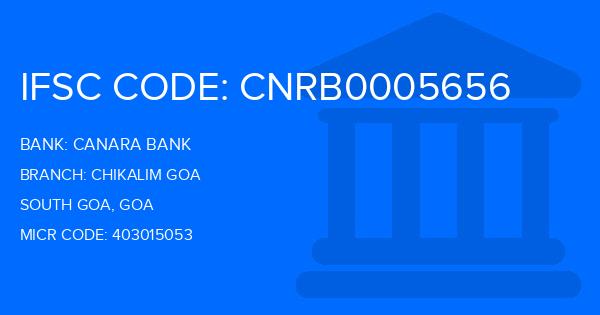 Canara Bank Chikalim Goa Branch IFSC Code
