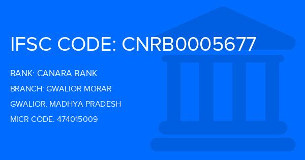 Canara Bank Gwalior Morar Branch IFSC Code