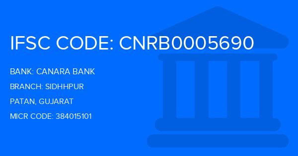 Canara Bank Sidhhpur Branch IFSC Code