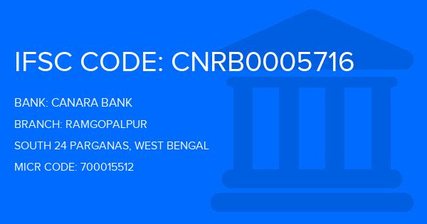 Canara Bank Ramgopalpur Branch IFSC Code