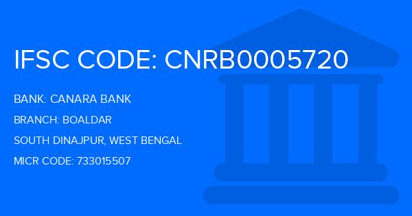 Canara Bank Boaldar Branch IFSC Code