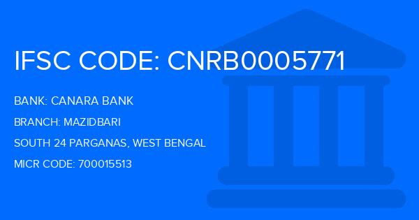 Canara Bank Mazidbari Branch IFSC Code