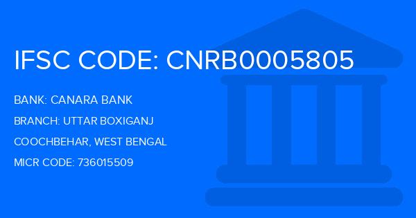 Canara Bank Uttar Boxiganj Branch IFSC Code