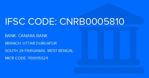 Canara Bank Uttar Durgapur Branch IFSC Code
