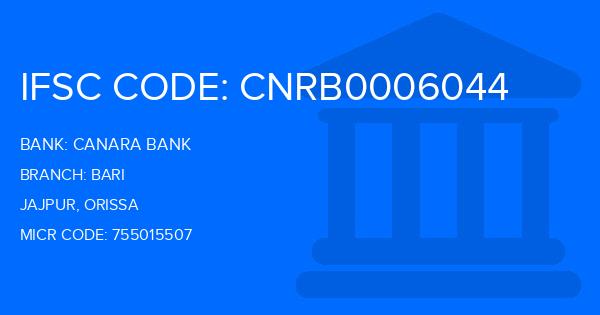 Canara Bank Bari Branch IFSC Code