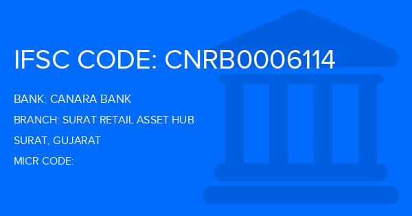 Canara Bank Surat Retail Asset Hub Branch IFSC Code