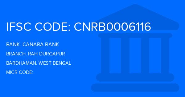 Canara Bank Rah Durgapur Branch IFSC Code