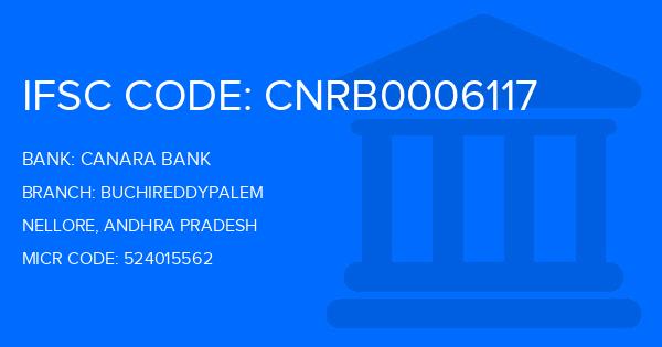 Canara Bank Buchireddypalem Branch IFSC Code