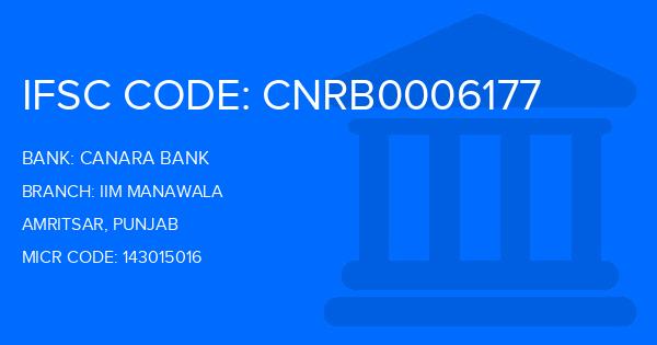 Canara Bank Iim Manawala Branch IFSC Code