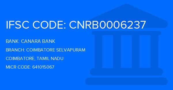 Canara Bank Coimbatore Selvapuram Branch IFSC Code