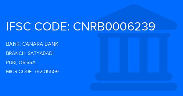 Canara Bank Satyabadi Branch IFSC Code