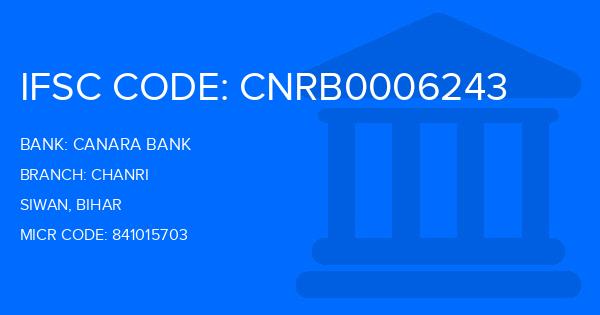 Canara Bank Chanri Branch IFSC Code