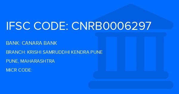 Canara Bank Krishi Samruddhi Kendra Pune Branch IFSC Code