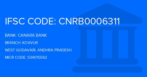 Canara Bank Kovvur Branch IFSC Code