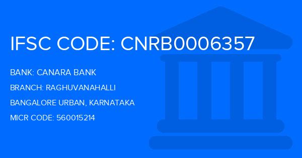 Canara Bank Raghuvanahalli Branch IFSC Code