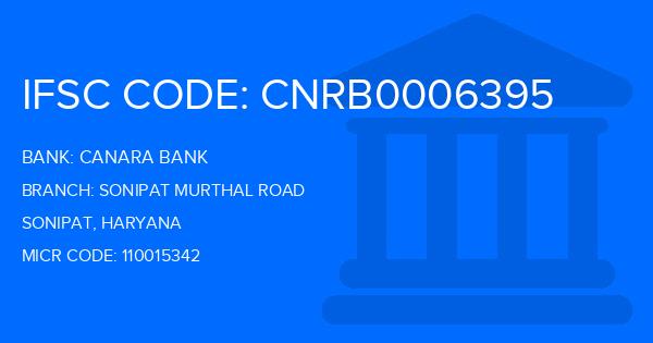 Canara Bank Sonipat Murthal Road Branch IFSC Code