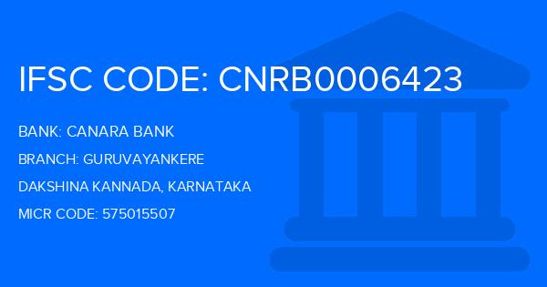 Canara Bank Guruvayankere Branch IFSC Code