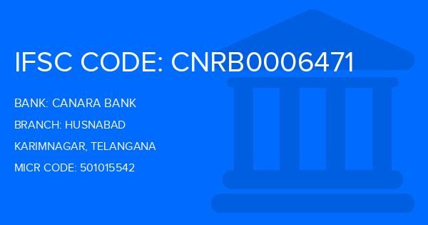 Canara Bank Husnabad Branch IFSC Code
