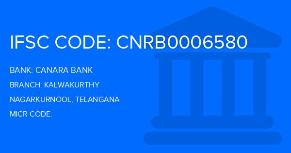 Canara Bank Kalwakurthy Branch IFSC Code