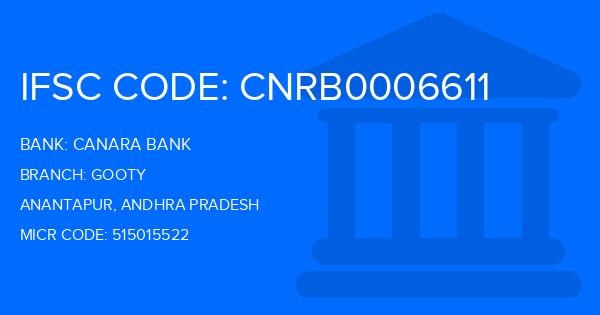 Canara Bank Gooty Branch IFSC Code