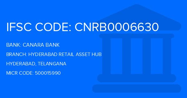 Canara Bank Hyderabad Retail Asset Hub Branch IFSC Code