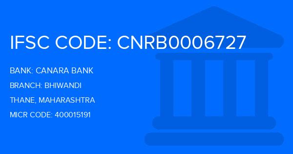 Canara Bank Bhiwandi Branch IFSC Code