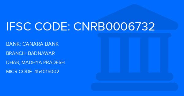Canara Bank Badnawar Branch IFSC Code