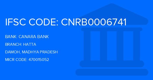 Canara Bank Hatta Branch IFSC Code