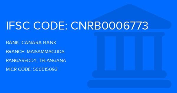 Canara Bank Maisammaguda Branch IFSC Code