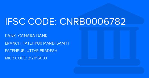 Canara Bank Fatehpur Mandi Samiti Branch IFSC Code