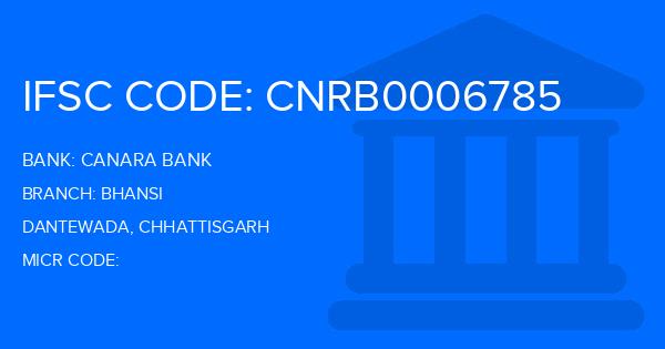 Canara Bank Bhansi Branch IFSC Code