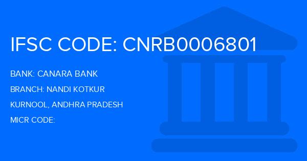 Canara Bank Nandi Kotkur Branch IFSC Code