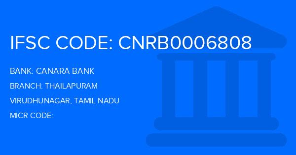 Canara Bank Thailapuram Branch IFSC Code