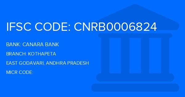 Canara Bank Kothapeta Branch IFSC Code