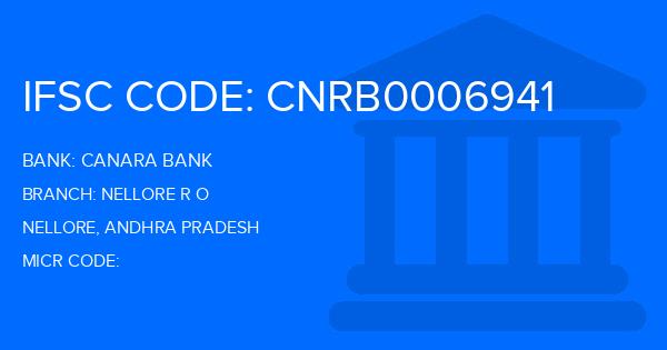 Canara Bank Nellore R O Branch IFSC Code