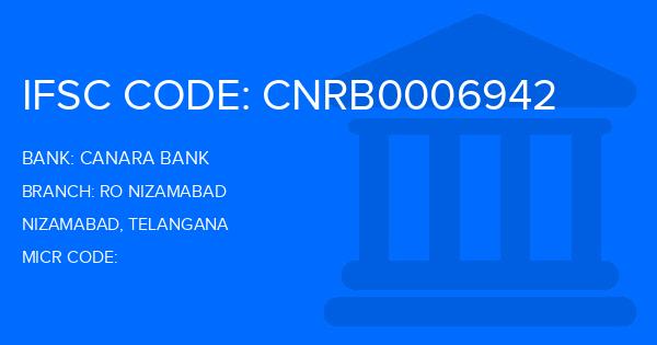 Canara Bank Ro Nizamabad Branch IFSC Code
