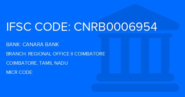 Canara Bank Regional Office Ii Coimbatore Branch IFSC Code