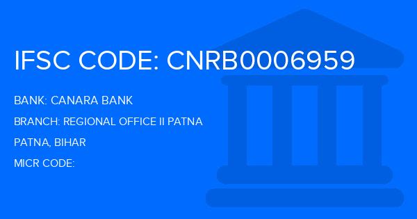 Canara Bank Regional Office Ii Patna Branch IFSC Code