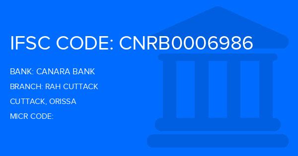 Canara Bank Rah Cuttack Branch IFSC Code