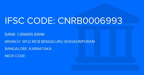 Canara Bank Spld Mcb Bengaluru Seshadripuram Branch IFSC Code