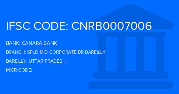 Canara Bank Spld Mid Corporate Br Bareilly Branch IFSC Code