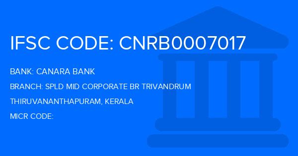 Canara Bank Spld Mid Corporate Br Trivandrum Branch IFSC Code