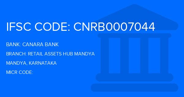 Canara Bank Retail Assets Hub Mandya Branch IFSC Code
