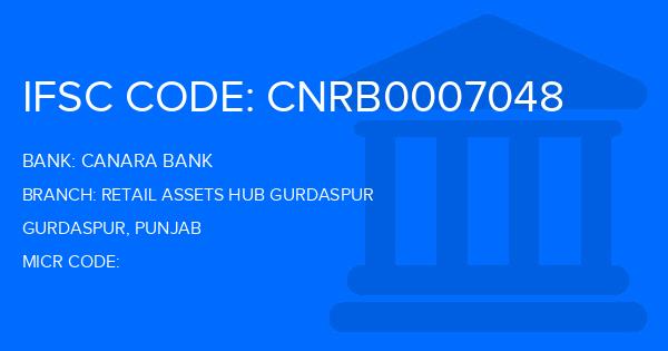 Canara Bank Retail Assets Hub Gurdaspur Branch IFSC Code