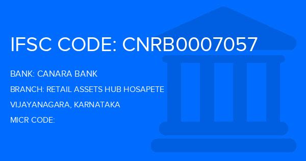 Canara Bank Retail Assets Hub Hosapete Branch IFSC Code