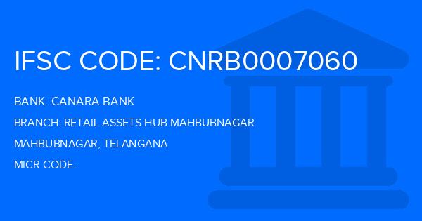 Canara Bank Retail Assets Hub Mahbubnagar Branch IFSC Code