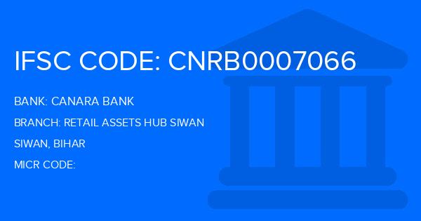 Canara Bank Retail Assets Hub Siwan Branch IFSC Code