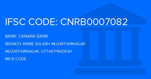 Canara Bank Msme Sulabh Muzaffarnagar Branch IFSC Code