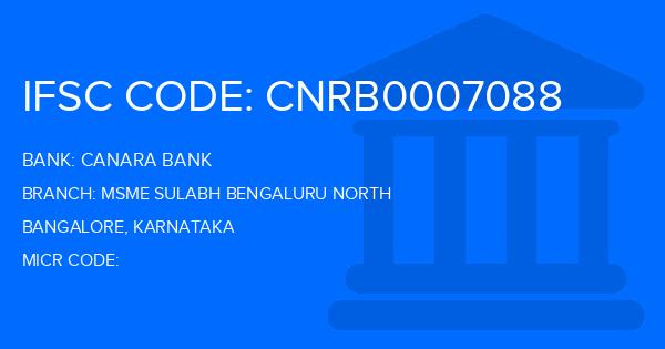 Canara Bank Msme Sulabh Bengaluru North Branch IFSC Code